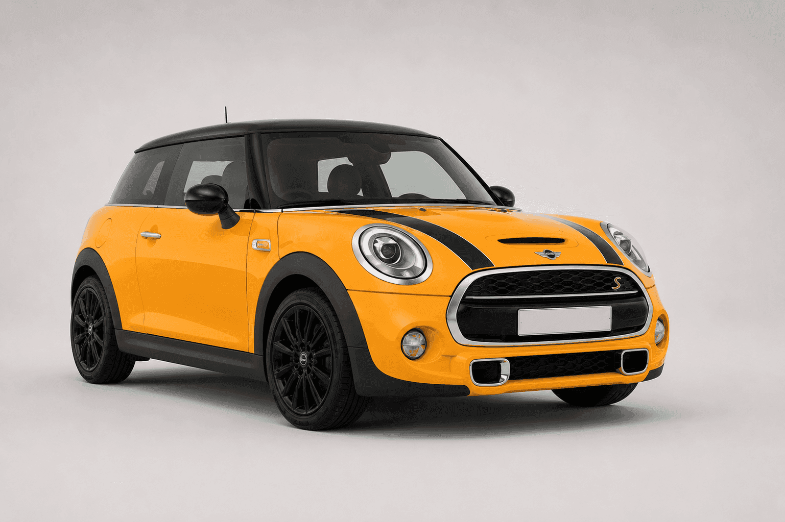 Mini Cooper yellow